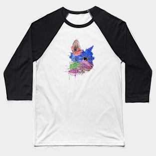 Watercolor Cat #2 Baseball T-Shirt